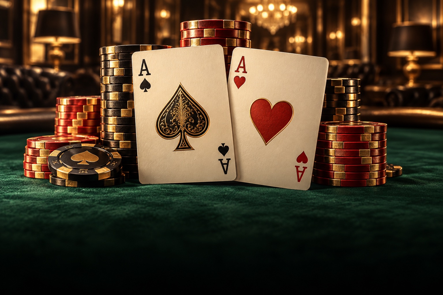 JAmira poker cards and chips